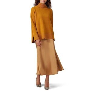 Club Monaco Nomin Sweater Mock Neck Turtleneck Pullover Goldenrod Mustard XS